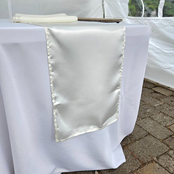 Satin Table Runners 20 Ivory14